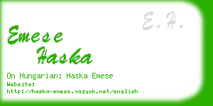 emese haska business card